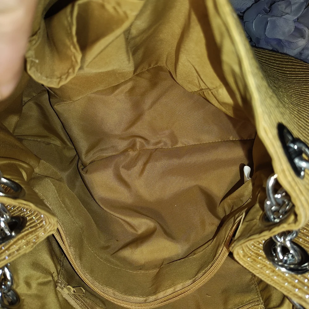 Gold Woven Chain With‎ Adjustable Stra Shoulder/Handbag Euc